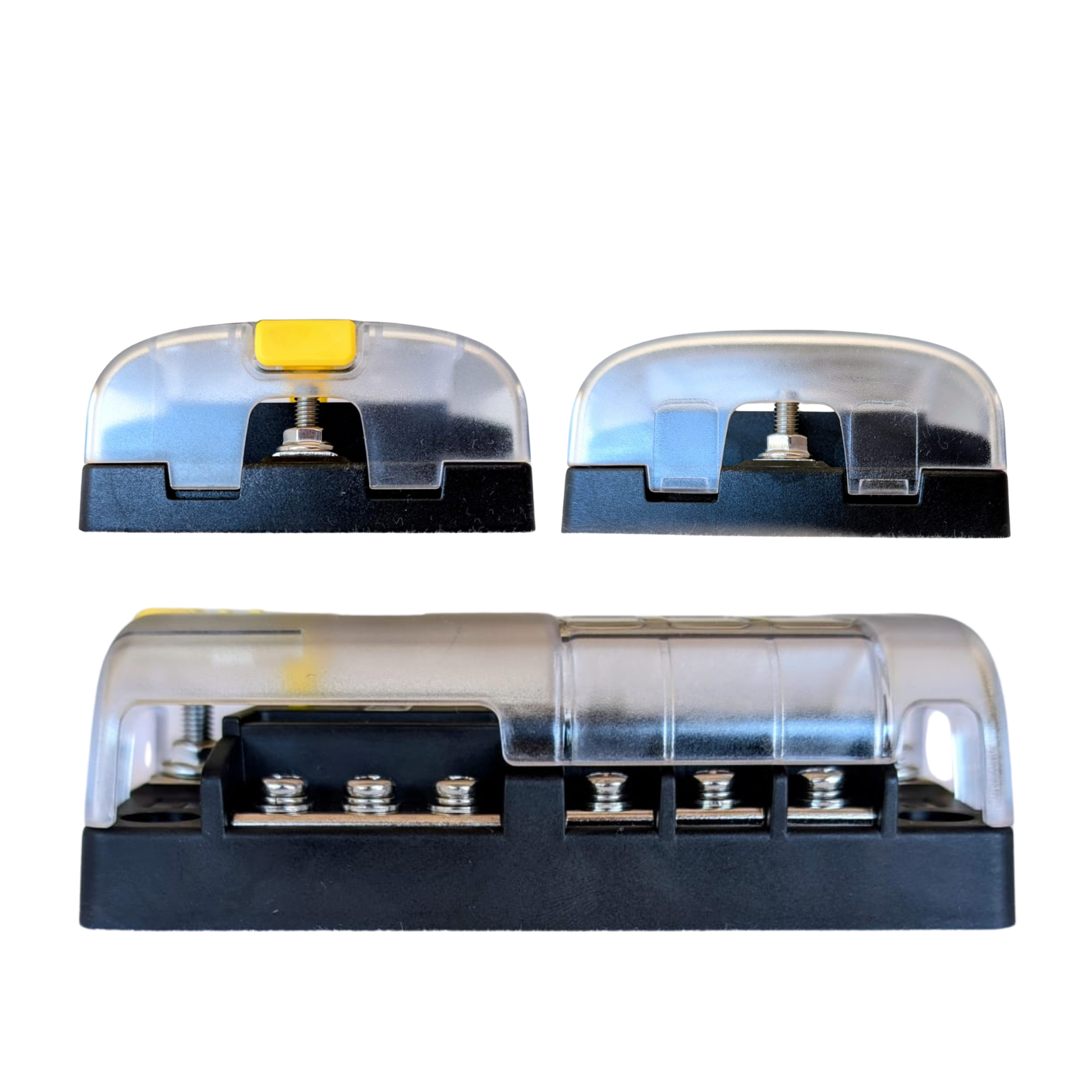 6-Way Fuse Box – Dual Busbar Blade Fuse Block for 12V & 24V Systems