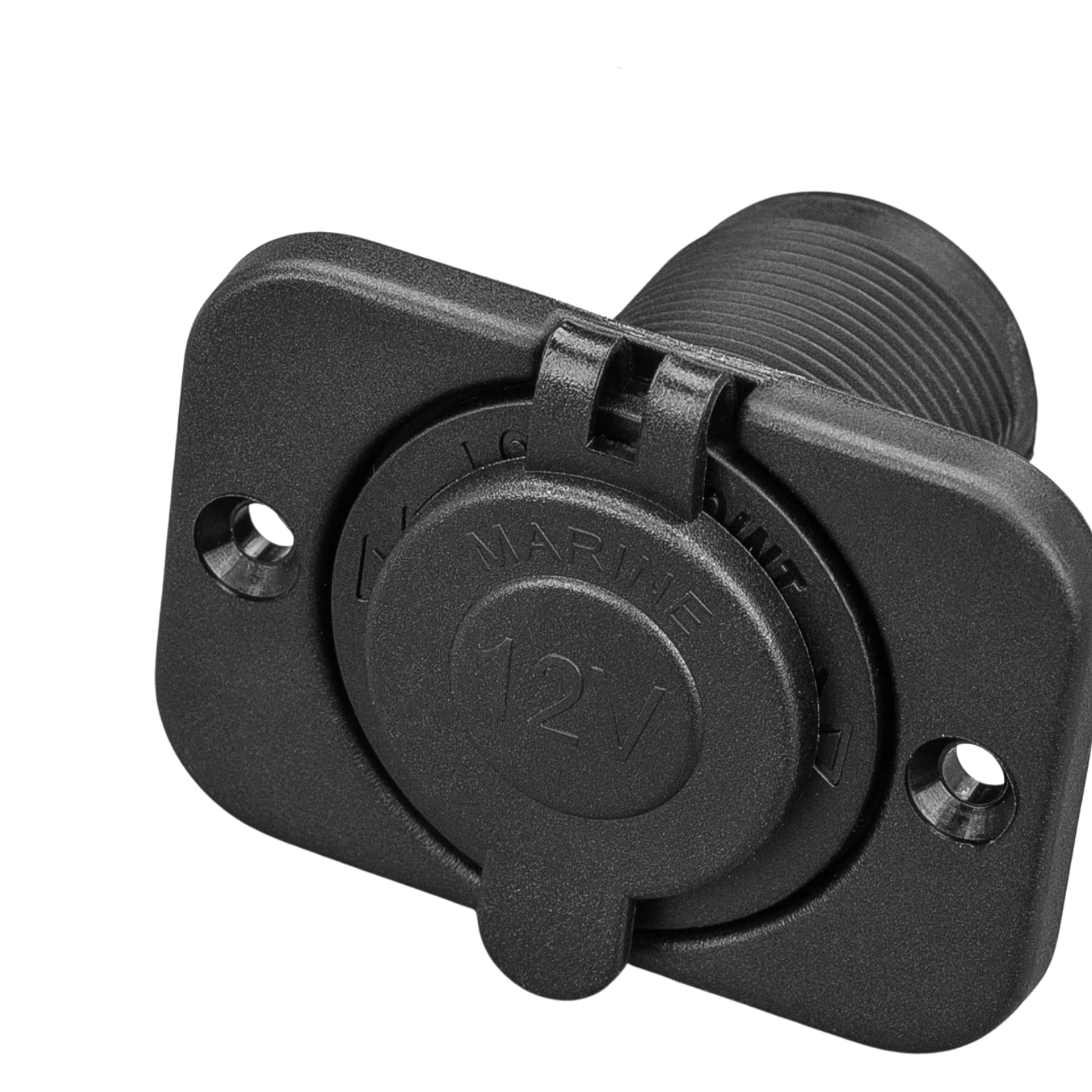 Single Flush Mount Outlet Plate – 28mm (12V / 24V Compatible)