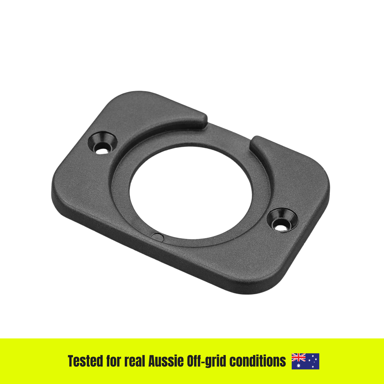 Single Flush Mount Outlet Plate – 28mm (12V / 24V Compatible)