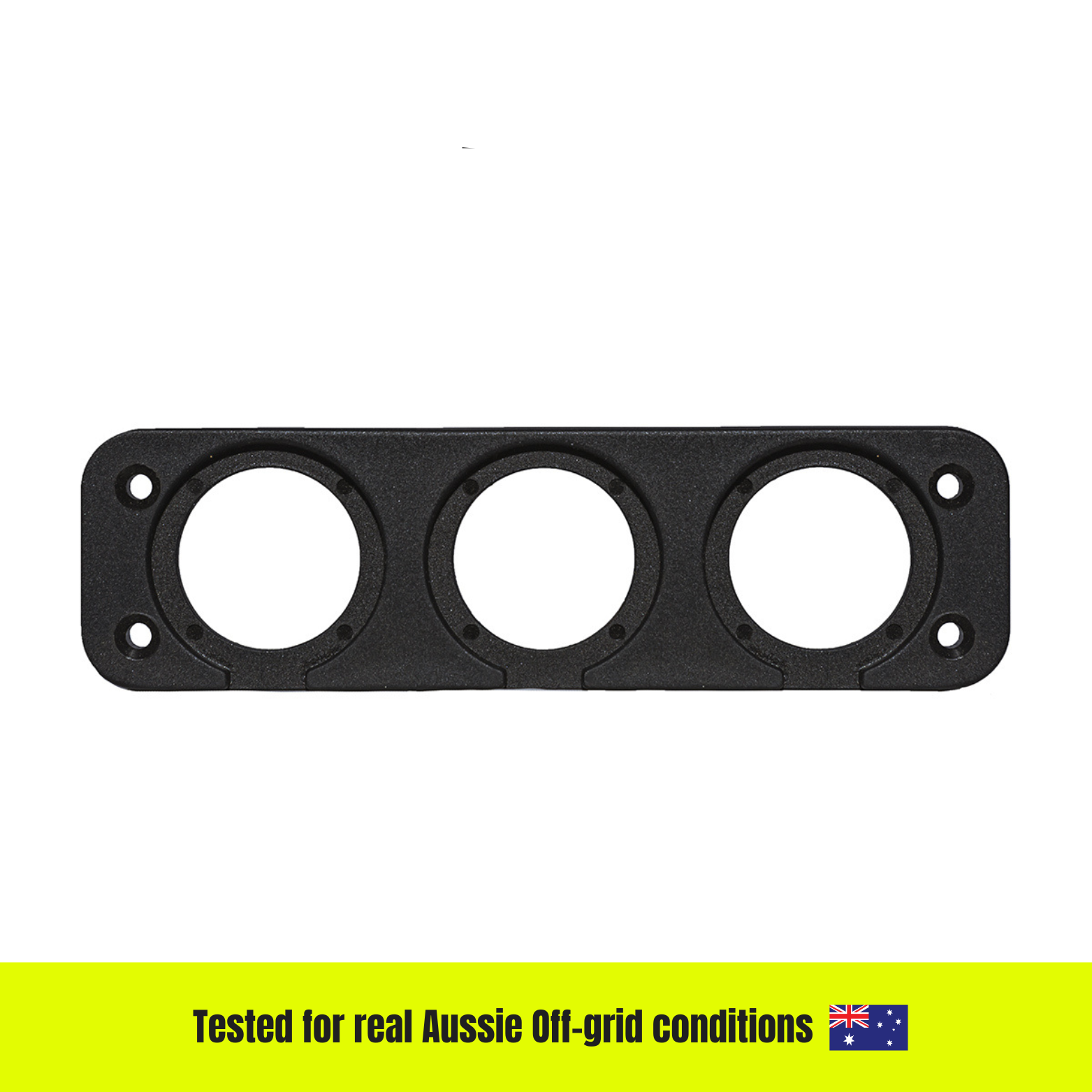 Triple Flush Mount Outlet Plate – 28mm (12V / 24V Compatible)