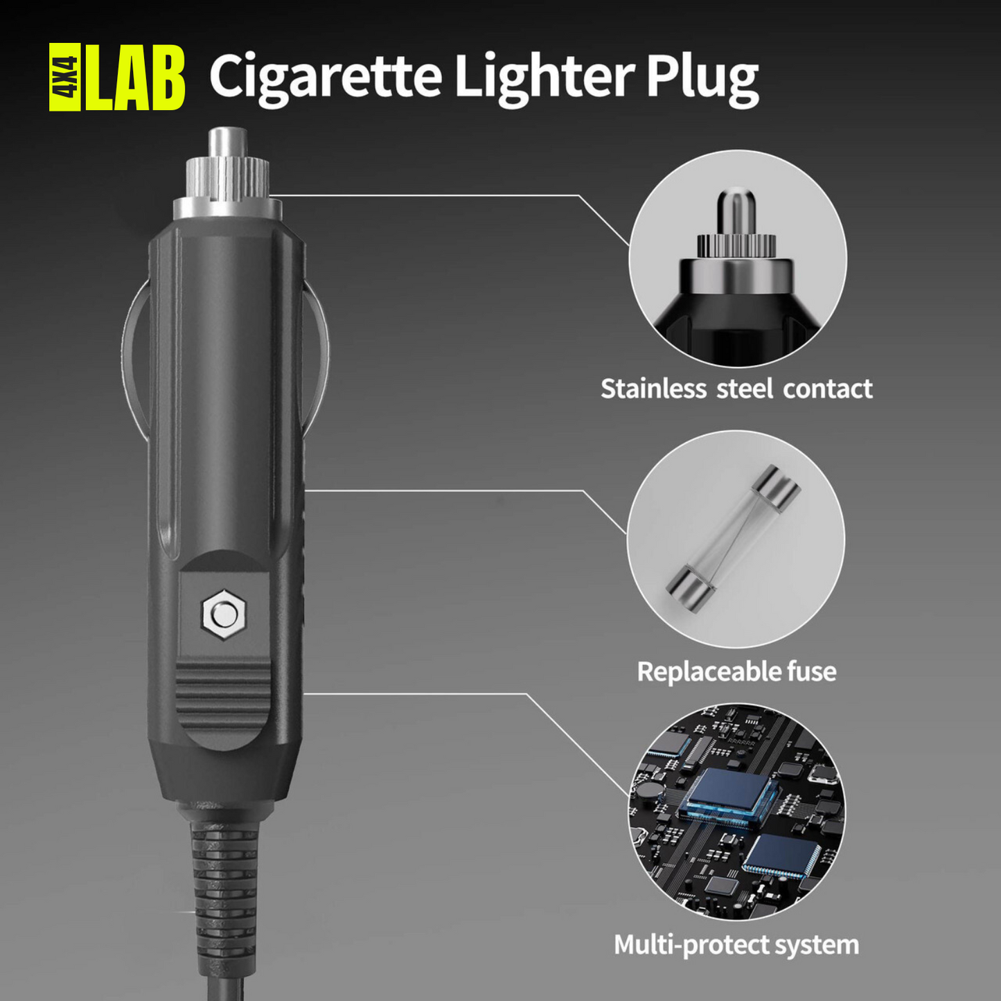 Starlink Mini Car Charger Cable | 12V-48V Power | 4x4 LAB