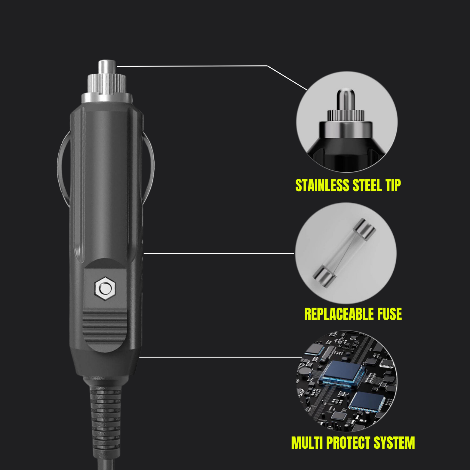 Starlink Mini 3-in-1 Car Charger + DC + USB-C Power Cable