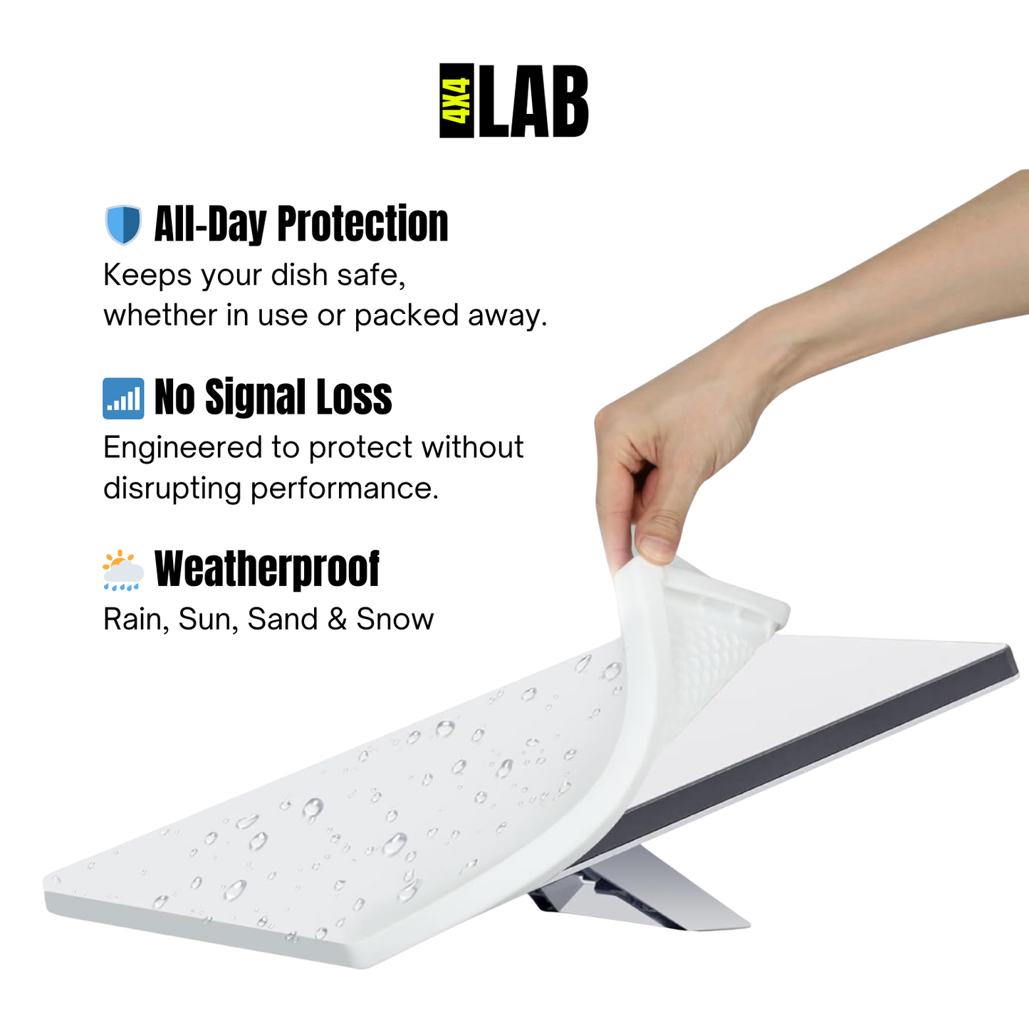 Starlink Mini Dish Shield Protective Cover | Weatherproof Silicone Protection | Honeycomb Impact Design