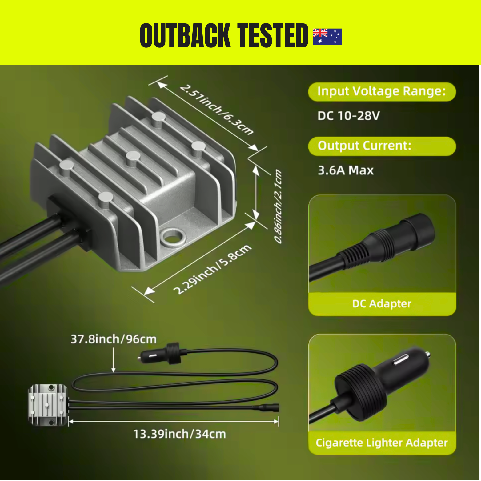 Starlink Mini 12V Cigarette Socket Car Adapter with Integrated 12V 30V Power Booster