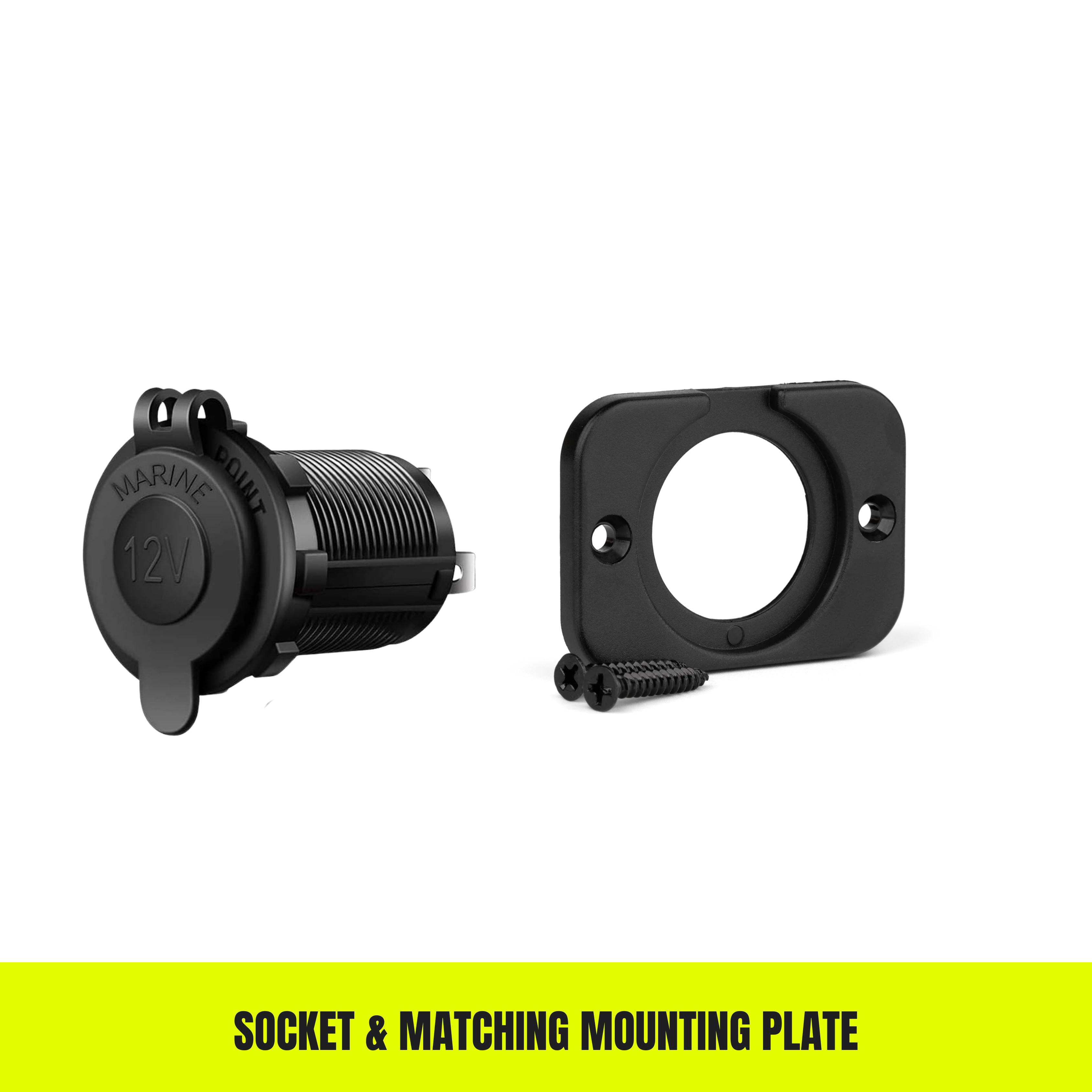 12V Flush Mount Cigarette Lighter Socket