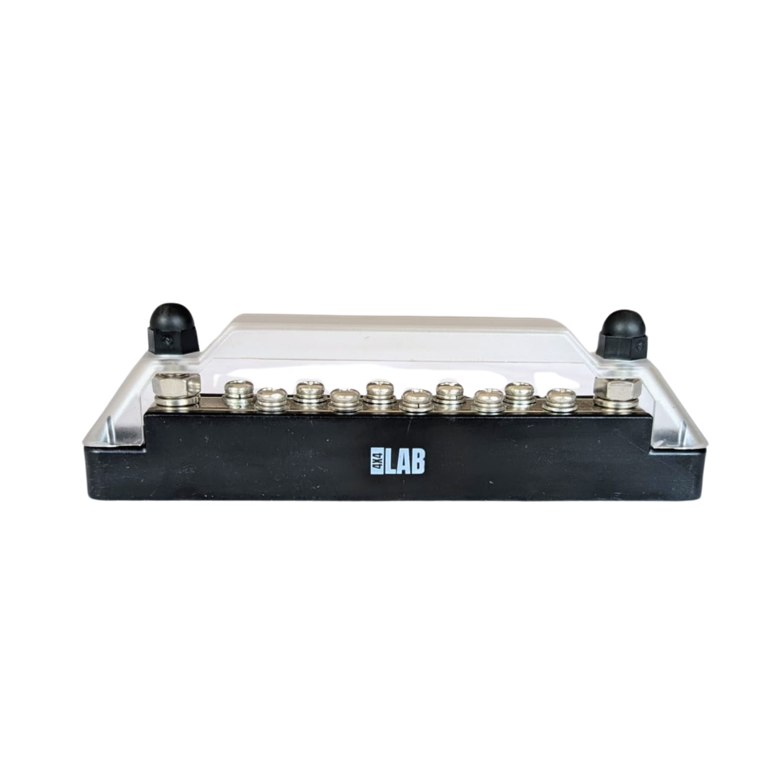 10-Way Negative Bus Bar (Black) – 150A Continuous | Safety Cover & Screws Included