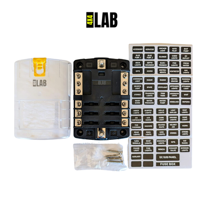 6-Way Fuse Box – Dual Busbar Blade Fuse Block for 12V & 24V Systems