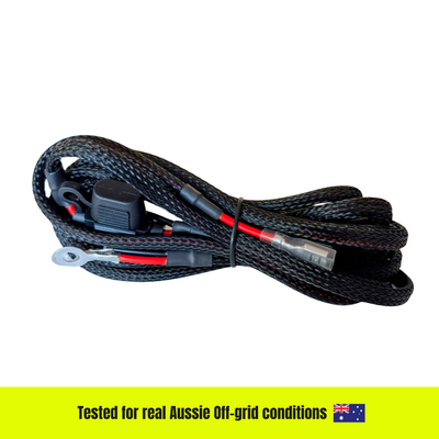 12V Inline Fused Battery Ring Terminal Lead – 2-Pin Quick Connect