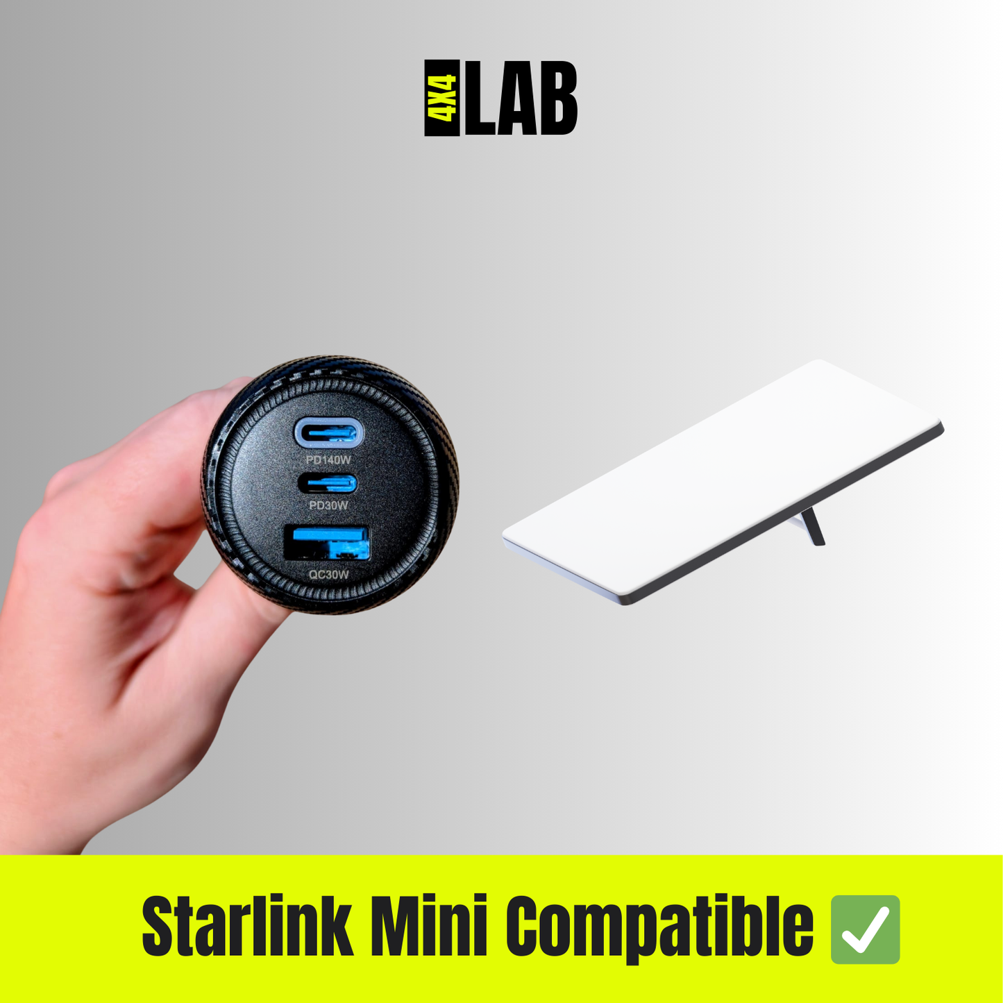 165W USB-C Car Charger – Starlink Mini Ready