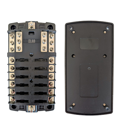 12-Way Fuse Box – Dual Busbar Blade Fuse Block for 12V & 24V Systems