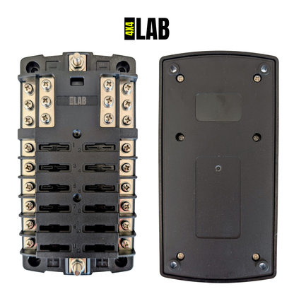 12-Way Fuse Box – Dual Busbar Blade Fuse Block for 12V & 24V Systems