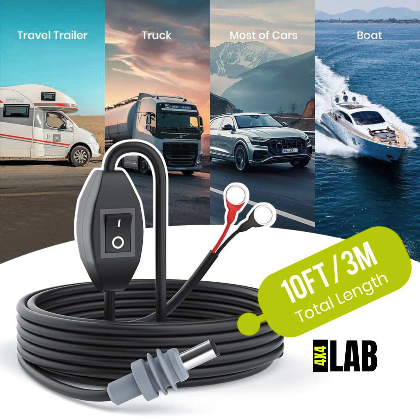 Starlink Mini DC Battery Power Cable with On/Off Switch