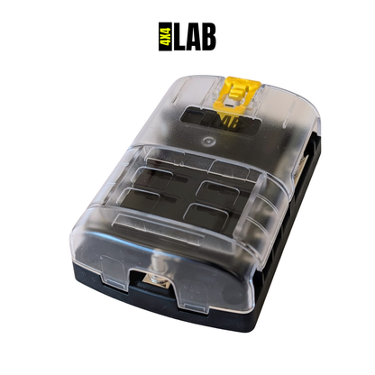 6-Way Fuse Box – Dual Busbar Blade Fuse Block for 12V & 24V Systems