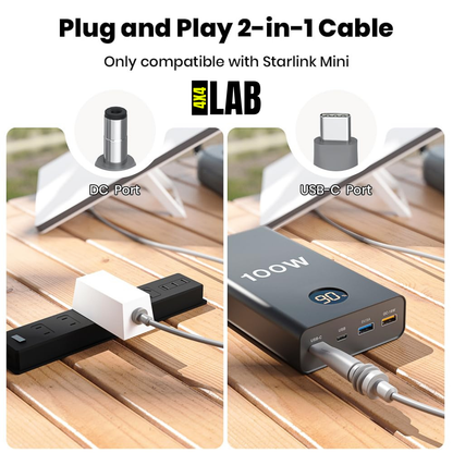 Starlink Mini 2-in-1 Power + Ethernet Cable (DC + RJ45)