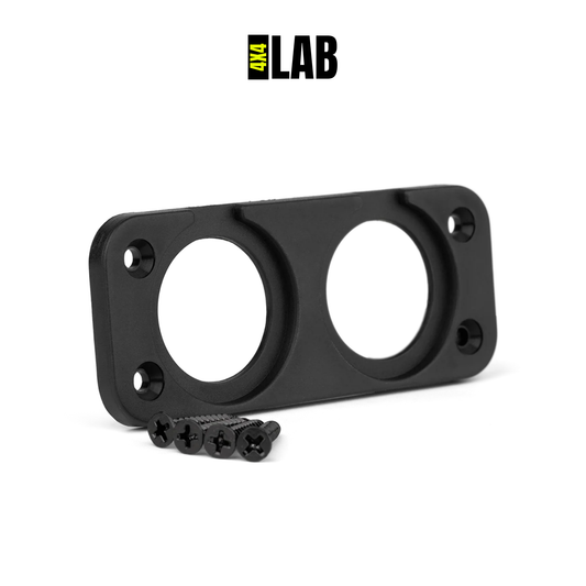 Dual Flush Mount Outlet Plate – 28mm (12V / 24V Compatible)