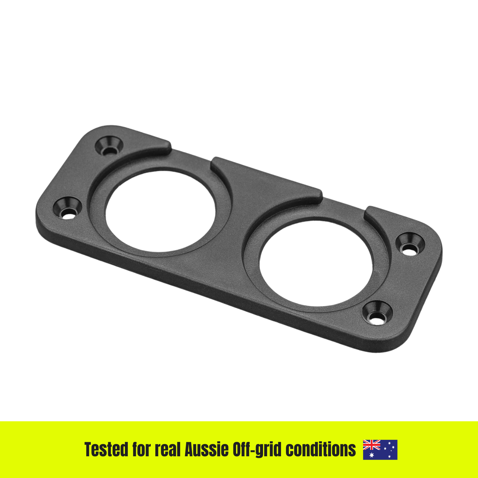 Dual Flush Mount Outlet Plate – 28mm (12V / 24V Compatible)