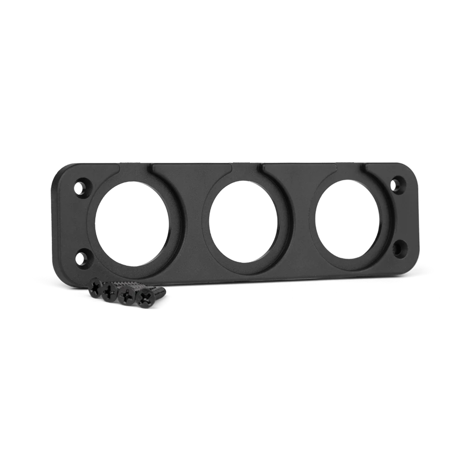 Triple Flush Mount Outlet Plate – 28mm (12V / 24V Compatible)
