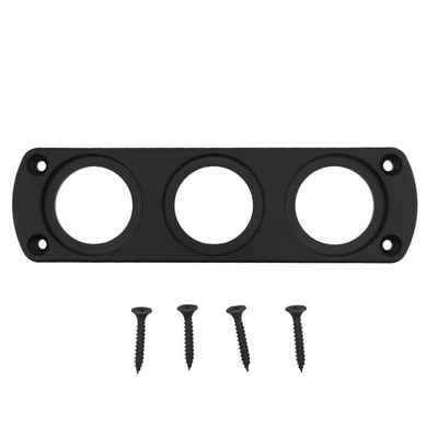 Triple Flush Mount Outlet Plate – 28mm (12V / 24V Compatible)
