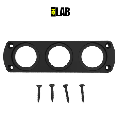 Triple Flush Mount Outlet Plate – 28mm (12V / 24V Compatible)