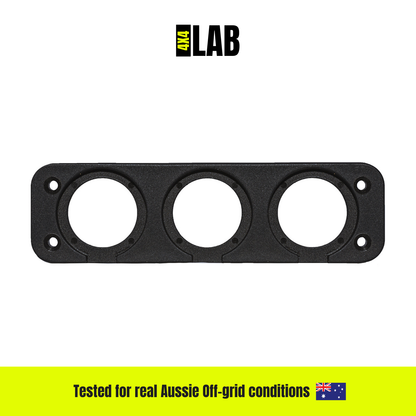 Triple Flush Mount Outlet Plate – 28mm (12V / 24V Compatible)