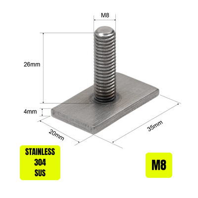 M8 Channel T Bolts for Rhino Rack, Thule, Yakima, Rola, Pro Rack | Heavy-Duty