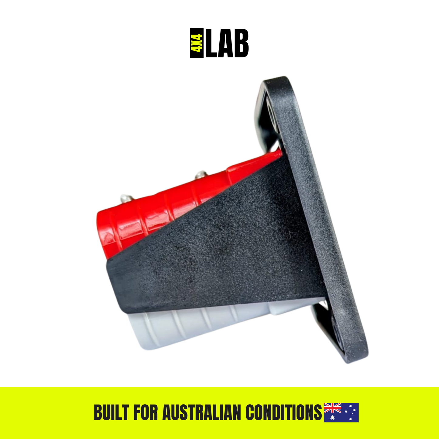 Dual Anderson Plug Flush Mount Panel – Grey + Red