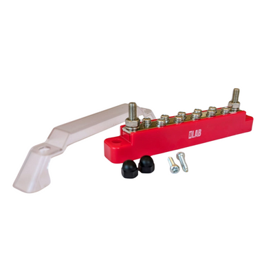 10-Way Positive Bus Bar (Red) – 150A Continuous | Safety Cover & Screws Included