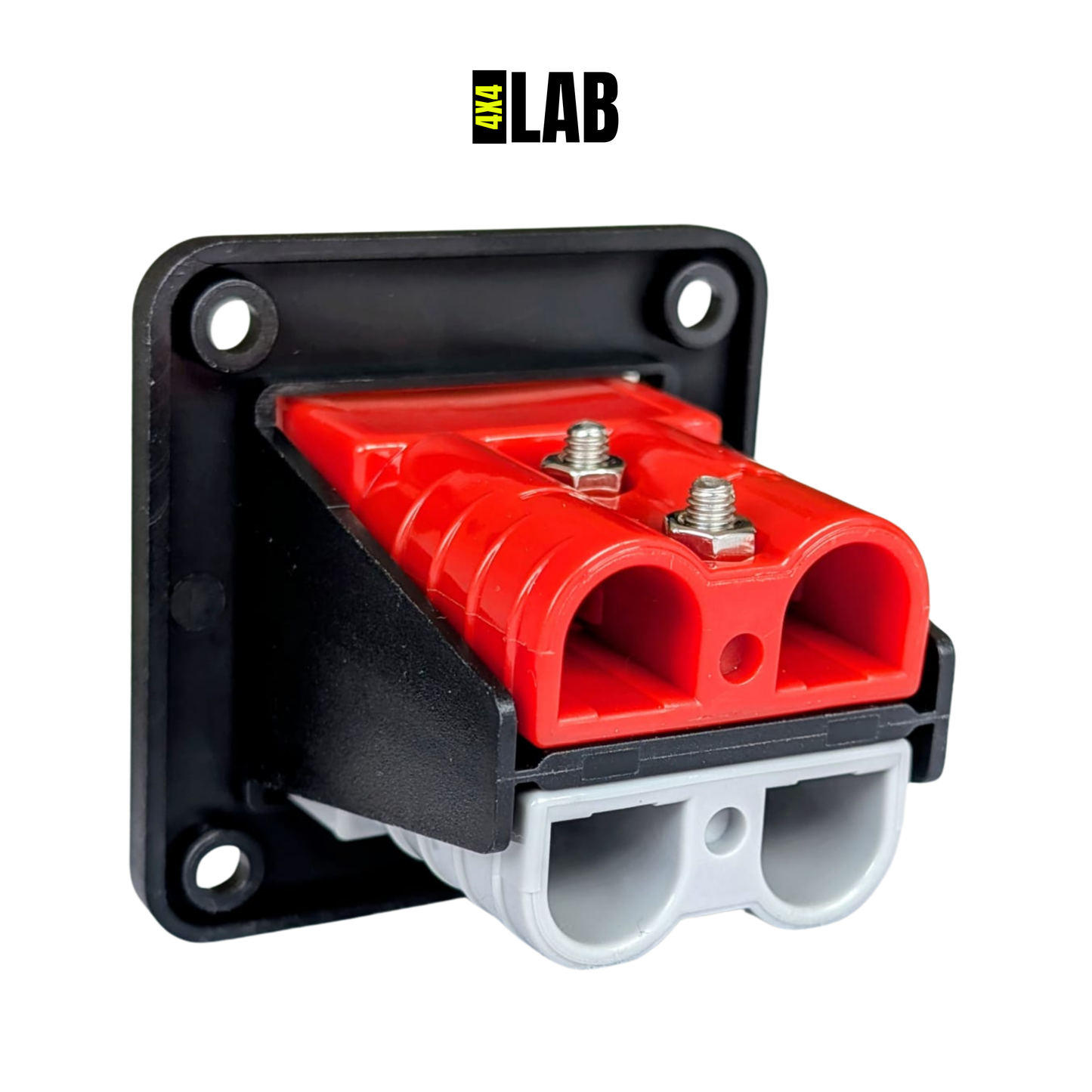 Dual Anderson Plug Flush Mount Panel – Grey + Red