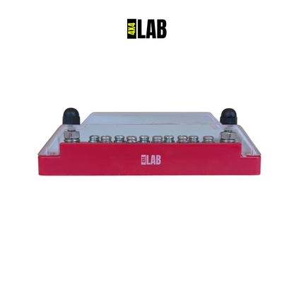 10-Way Positive Bus Bar (Red) – 150A Continuous | Safety Cover & Screws Included
