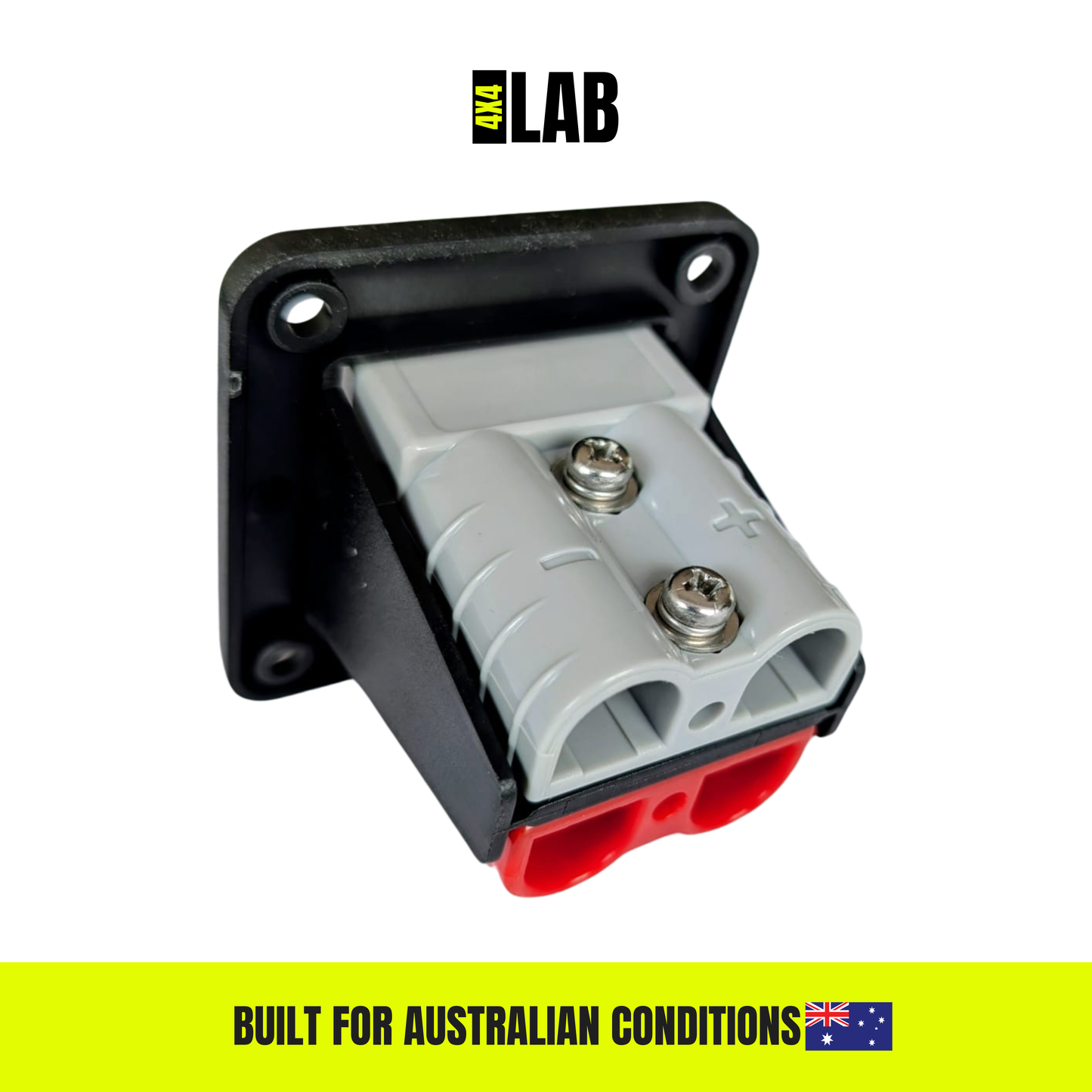 Dual Anderson Plug Flush Mount Panel – Grey + Red