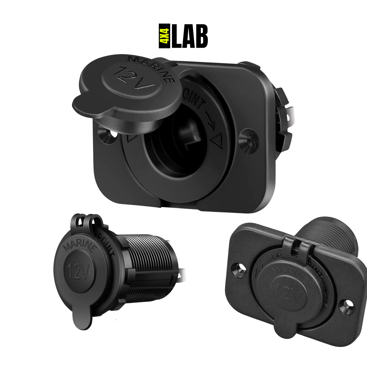 12V Flush Mount Cigarette Lighter Socket