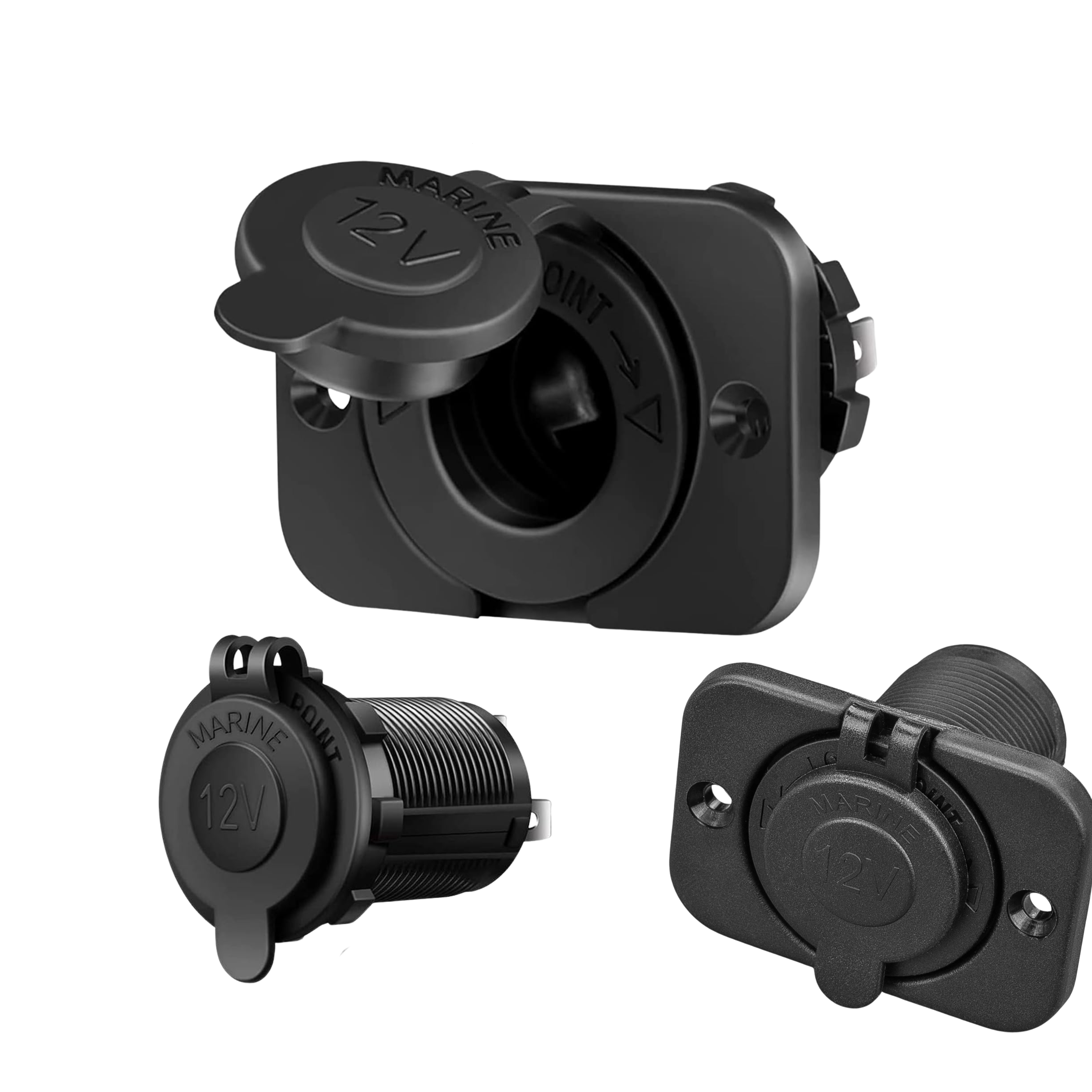 12V Flush Mount Cigarette Lighter Socket