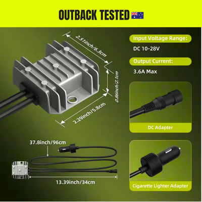 Starlink Mini 12V Cigarette Socket Car Adapter with Integrated 12V 30V Power Booster