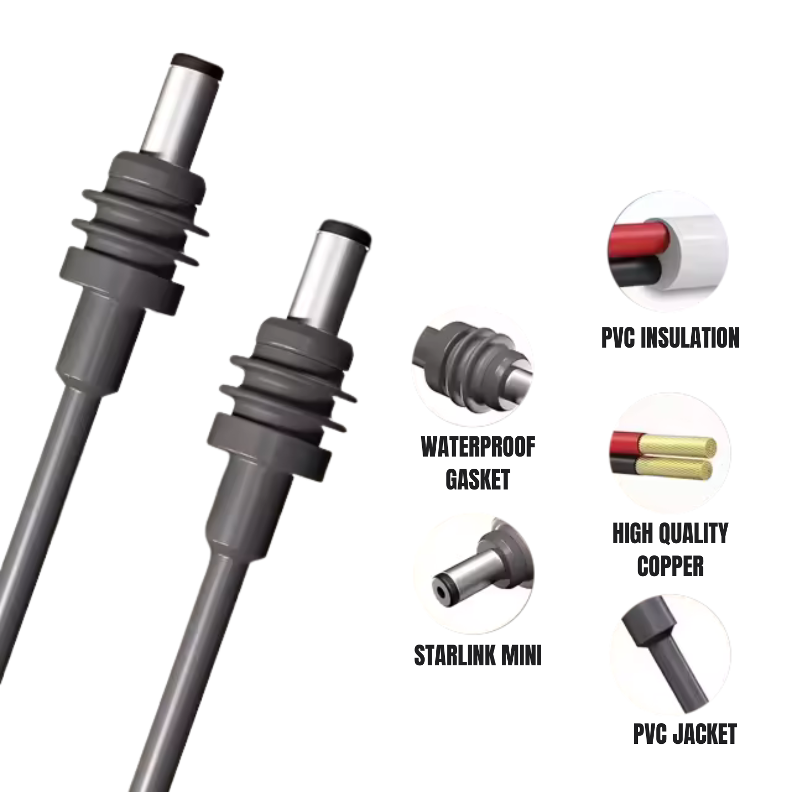 Starlink Mini DC to DC Replacement Power Cable