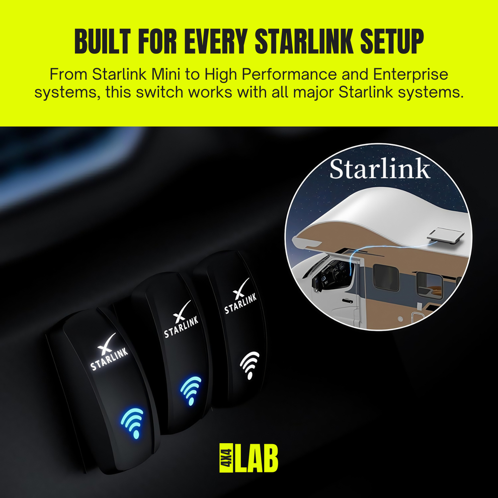 Starlink Illuminated Rocker Switch for Cars, 4WD & Caravans – 4X4 LAB