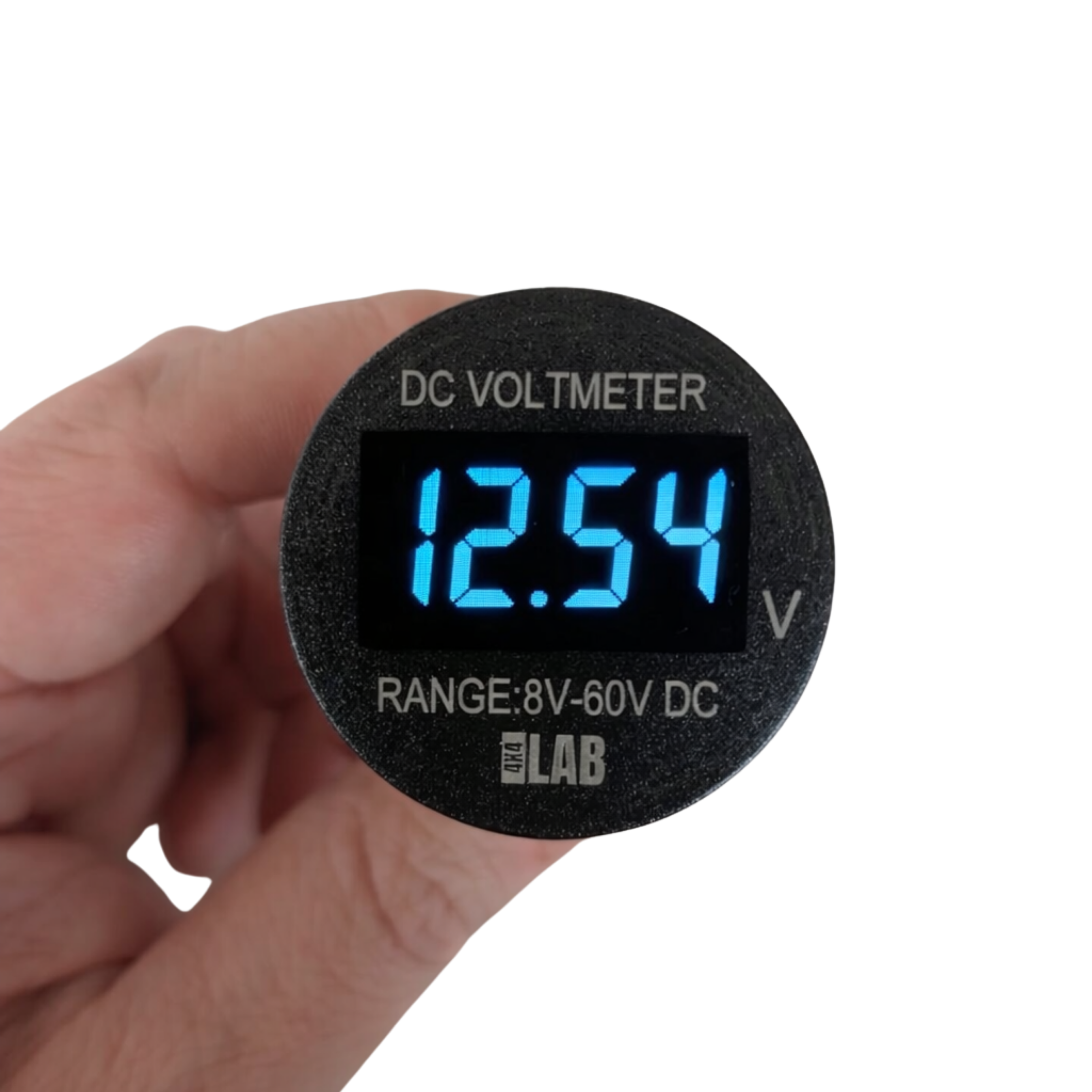 DC Voltmeter 8V–60V Flush Mount Battery Voltage Monitor
