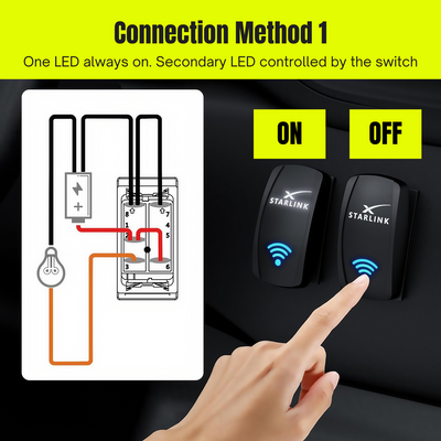 Starlink Illuminated Rocker Switch for Cars, 4WD & Caravans