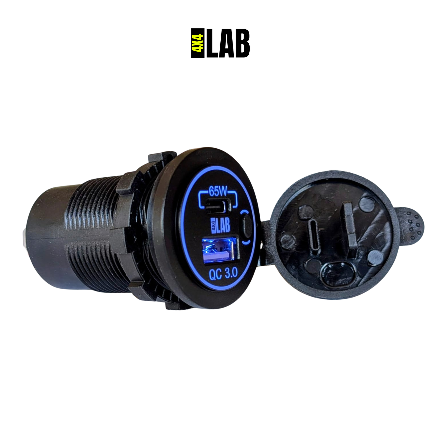 65W Dual USB-C PD & USB-A QC3.0 Fast Charging Socket