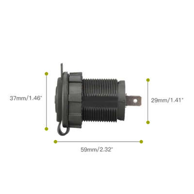 12V Flush Mount Cigarette Lighter Socket