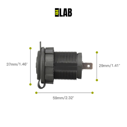 12V Flush Mount Cigarette Lighter Socket