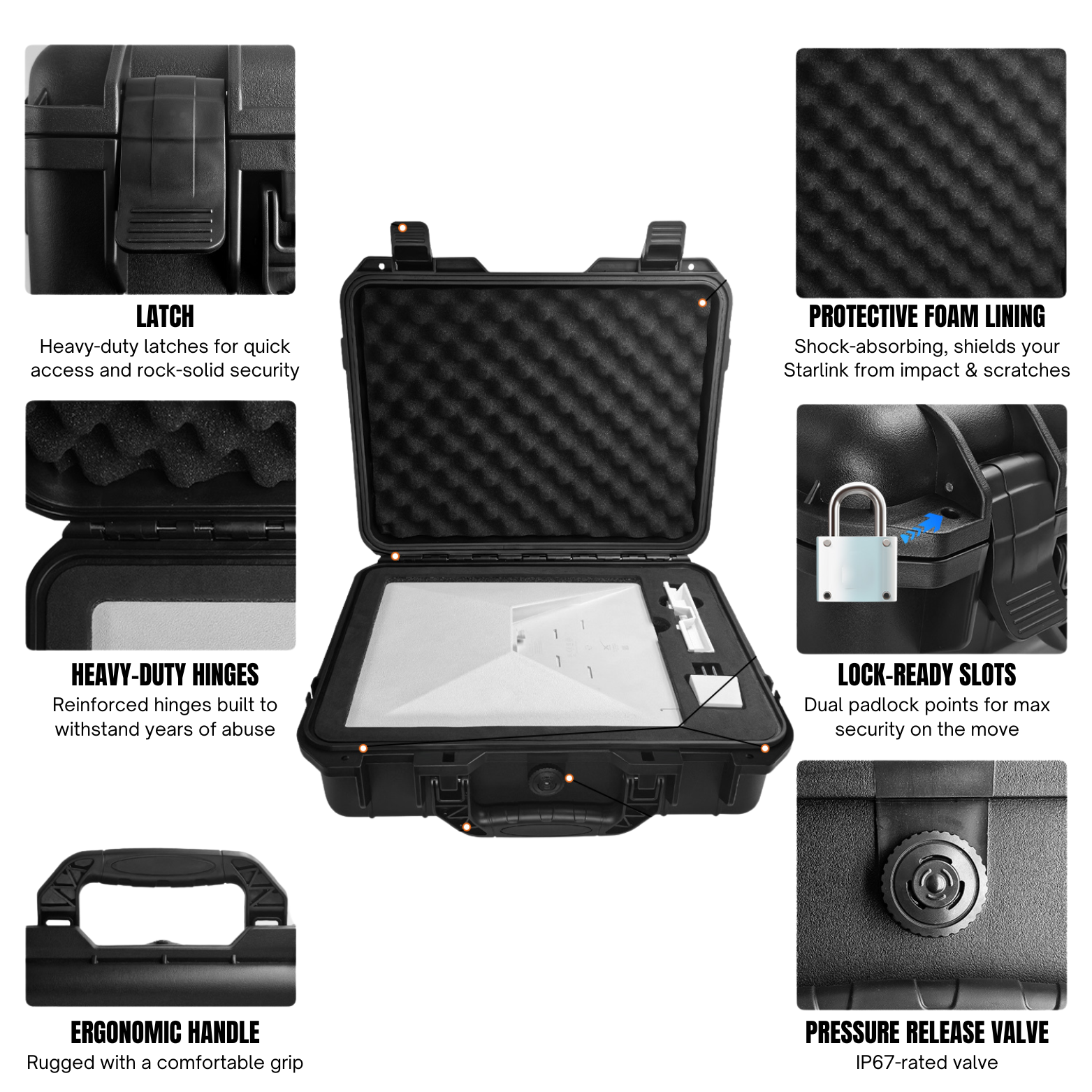 Starlink Mini Heavy Duty Waterproof IP67 Hard Travel Case
