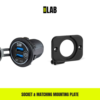 Dual USB QC3.0 Fast Charger Socket