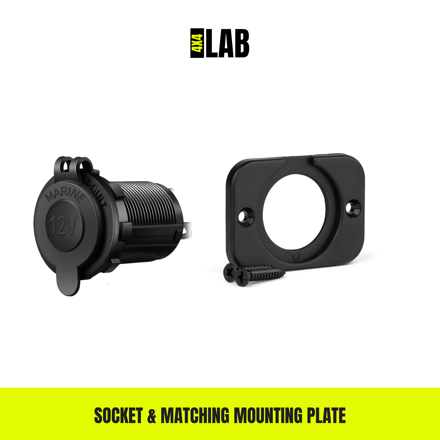 12V Flush Mount Cigarette Lighter Socket