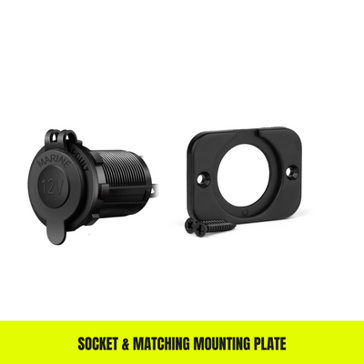 12V Flush Mount Cigarette Lighter Socket
