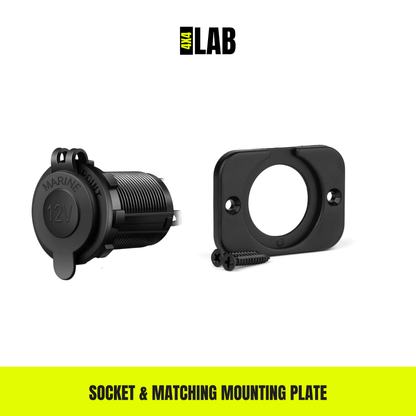12V Flush Mount Cigarette Lighter Socket
