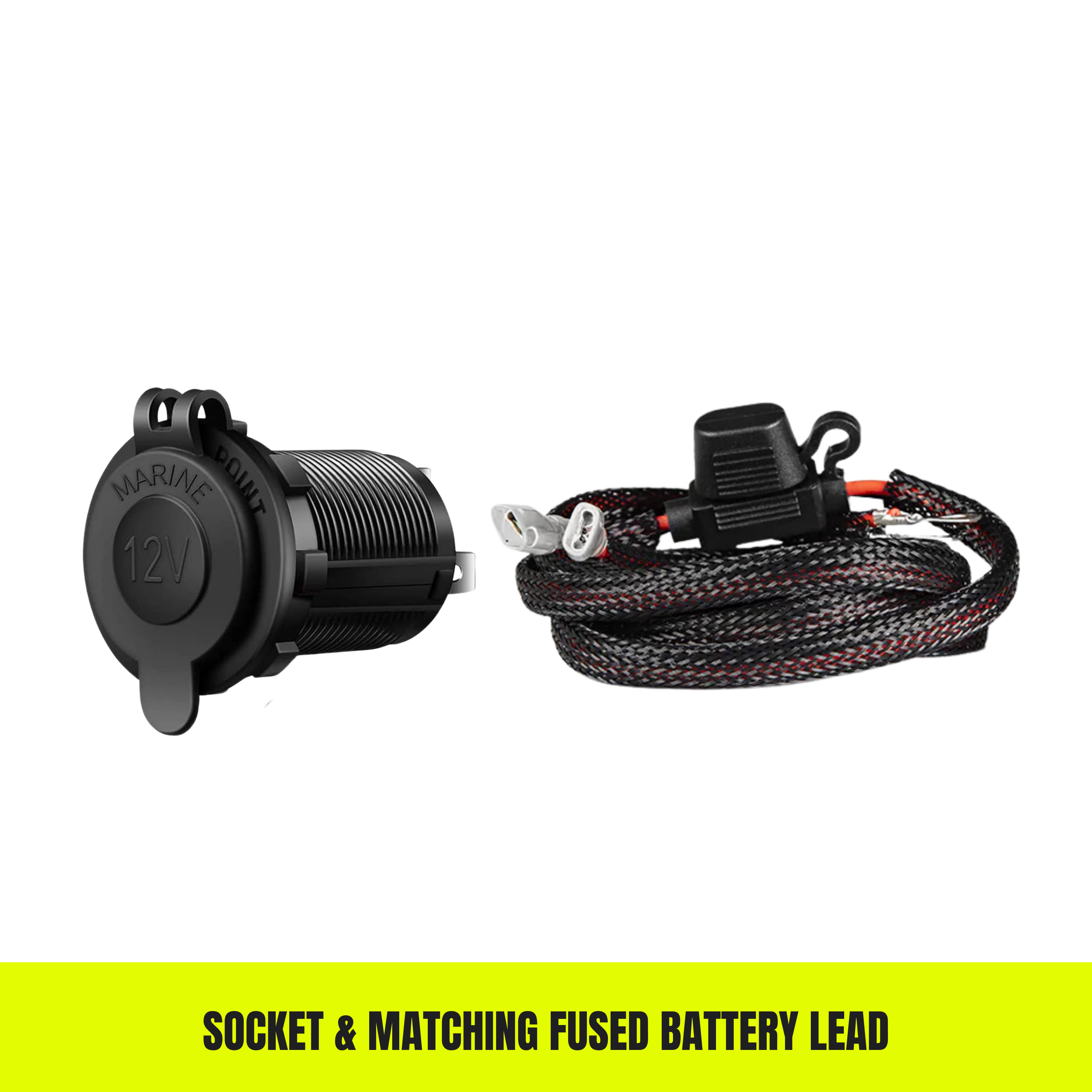 12V Flush Mount Cigarette Lighter Socket