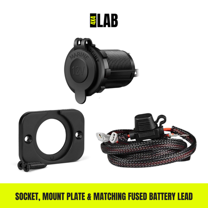 12V Flush Mount Cigarette Lighter Socket