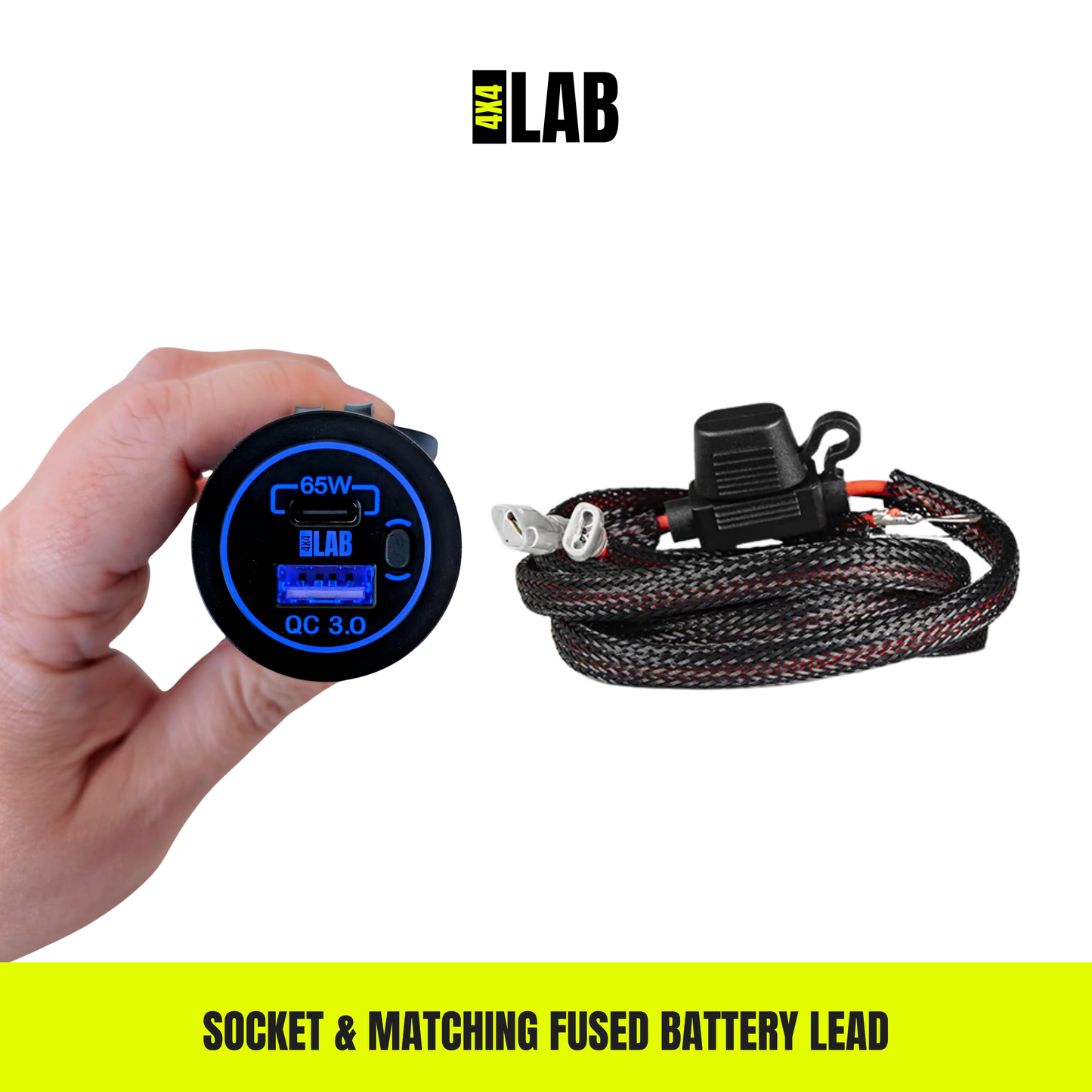 65W Dual USB-C PD & USB-A QC3.0 Fast Charging Socket