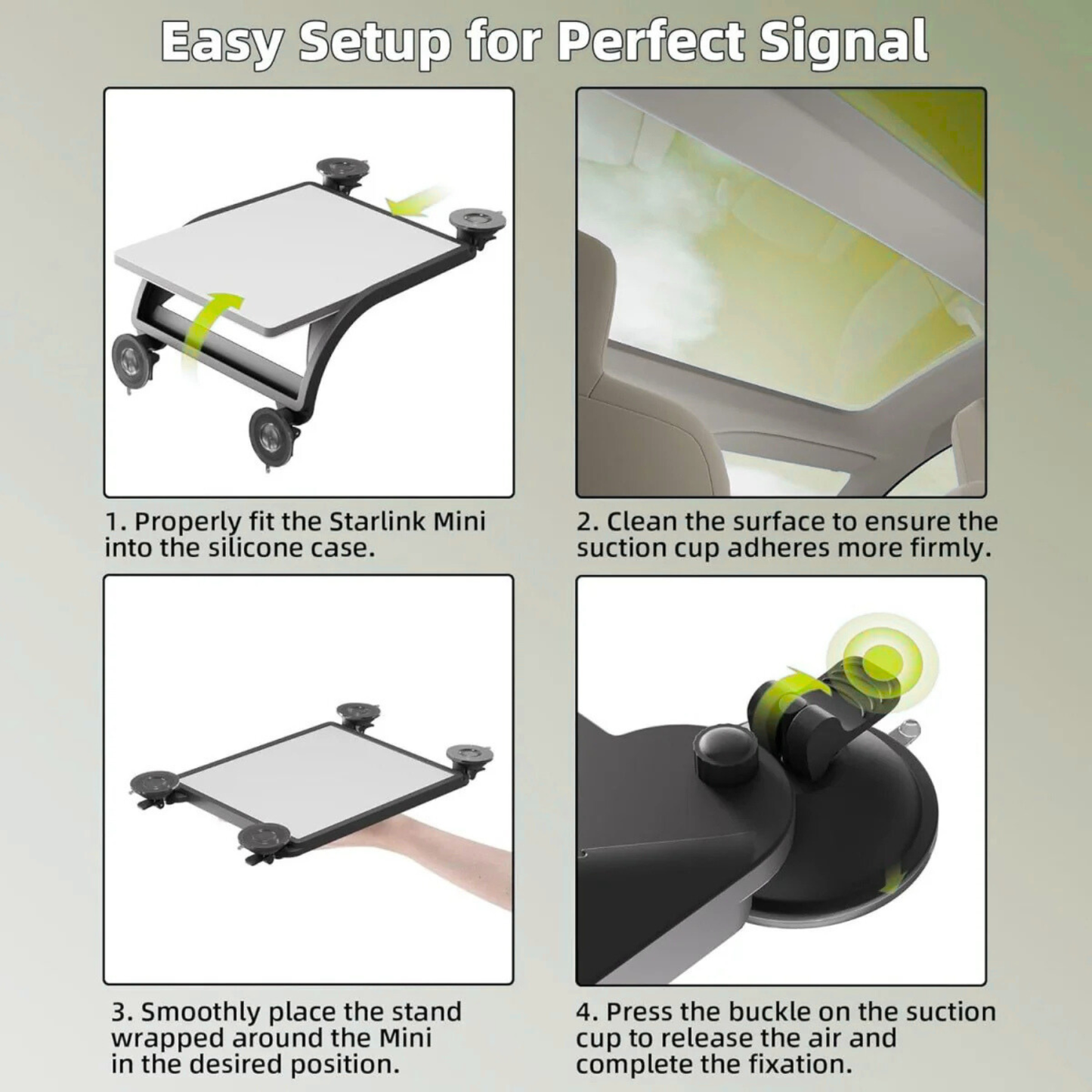 Starlink Mini Silicone Case Sunroof and RV Skylight Mount