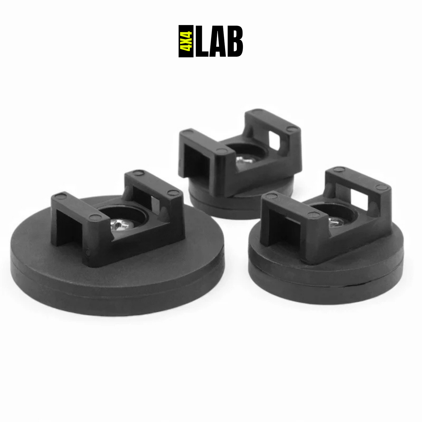 Magnetic Rubber-Coated Cable Tie Mounts 4-Pack